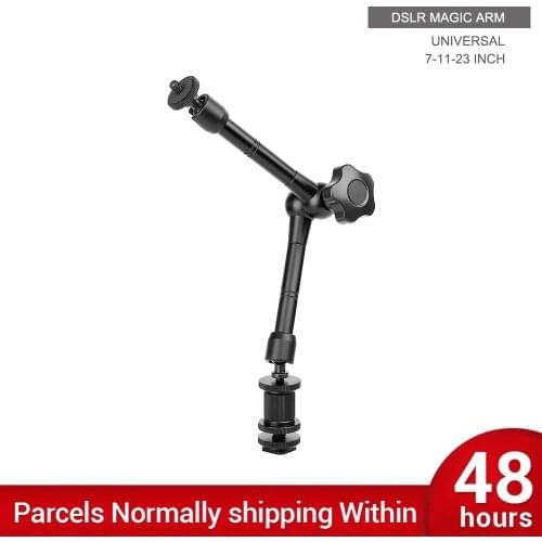 23 inch 11inch 7inch Metal Articulating Friction Magic Arm with Shoe Mount for Super Crab Clamp LED Light LCD Monitor Flash DSLR