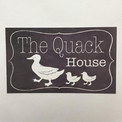 The Quack House Vintage Style Metal Sign Iron Painting for Indoor & Outdoor Home Bar Coffee Kitchen Wall Decor 8 X 12 Inch
