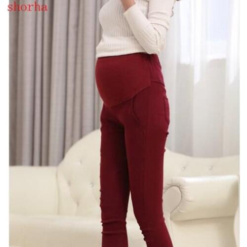 Fashion High Quality Hot Sell Maternity Formal Trousers Pregnant Women Belly Pants Pencil Pants black Color Size M-XXL
