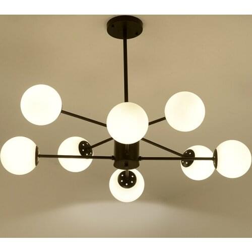 Norbic brief white glass ball E27 LED bulb pendant lighting fixture post modern DIY globle magic bean dining room pendant lamp