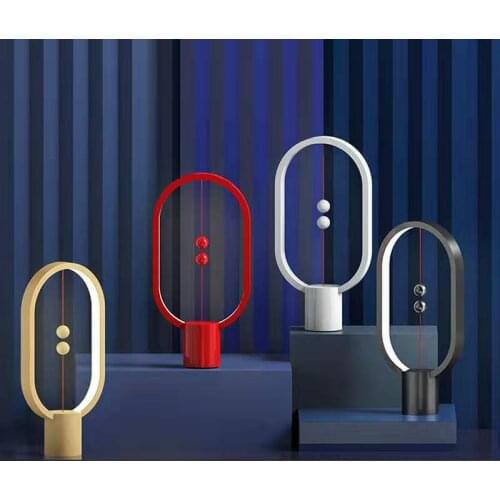 The New Magnetic Levitation Balance Table Lamp Floating Switch Light for Home Learning Reading Lamp Bedside Creative Decor Lamps