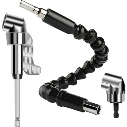 New Adjustable 105 Degree Right Angle Driver Screwdriver Hand Tools Set 1/4 Hex Shank for Power Drill Screwdriver Bits Tool