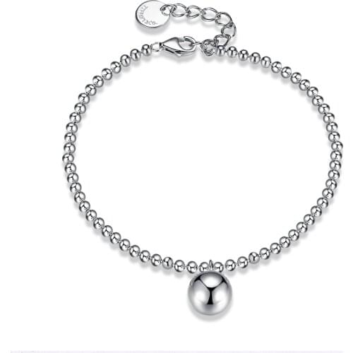 SILVERHOO Genuine S925 Sterling Silver Anklets For Women Simple Bohemian Beaded Chain & Link Hot wife Anklet Trendy Jewelry Gift