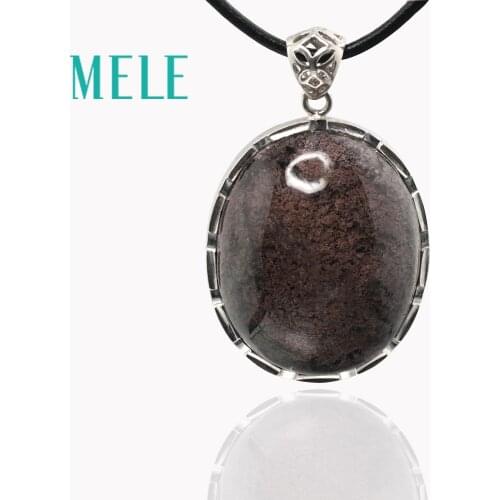 MELE natural green ghost phantom garden crystal pendants for women and man,15X29m Oval shape beautiful landscape Crystal clear