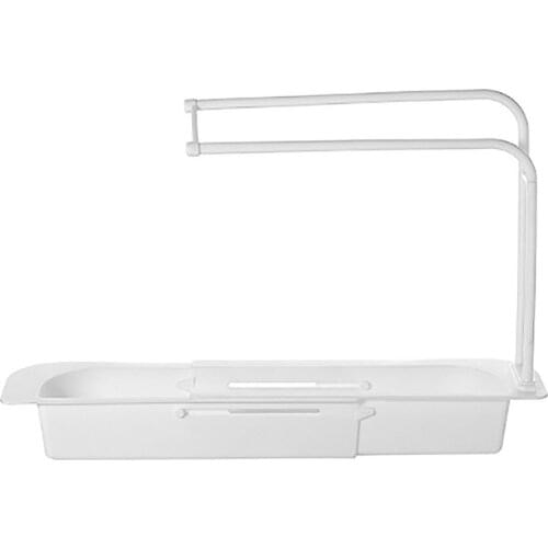 Basket Telescopic Sink Self Draining Rack Shelf Rag Water Accumulation Adjustable Kitchen Automatic Soap Sponge Drainer Storage