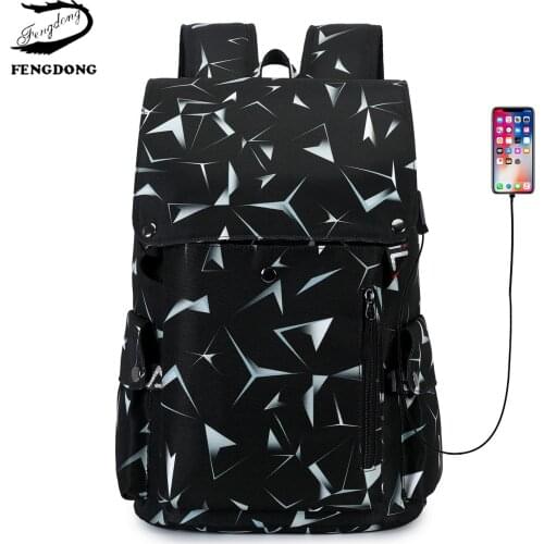 New Usb Charging Laptop Backpack Men Waterproof Travel Bagpack Large Capacity Backbag Cool Students School Bags For Teenager Boy