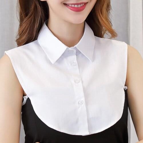 Detachable Shirt Collars Cotton White Lapel False Collar Women cuello falso mujer Faux Col Accessories Tunique Femme Dickey Tank