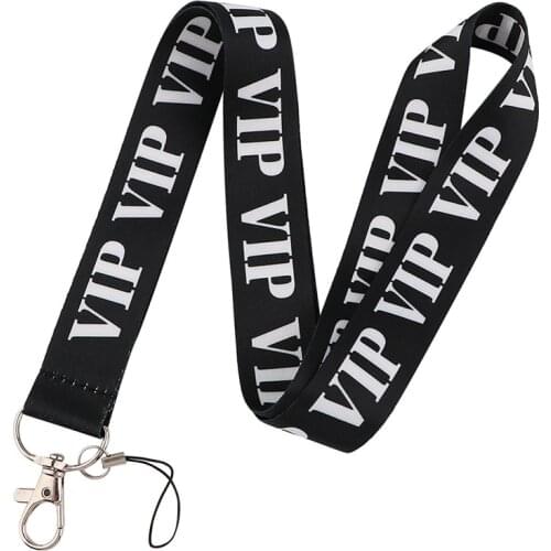 VIP Customers Keychain Lanyards Id Badge Holder ID Card Pass Gym Mobile Phone Badge Holder Key Strap webbings ribbons