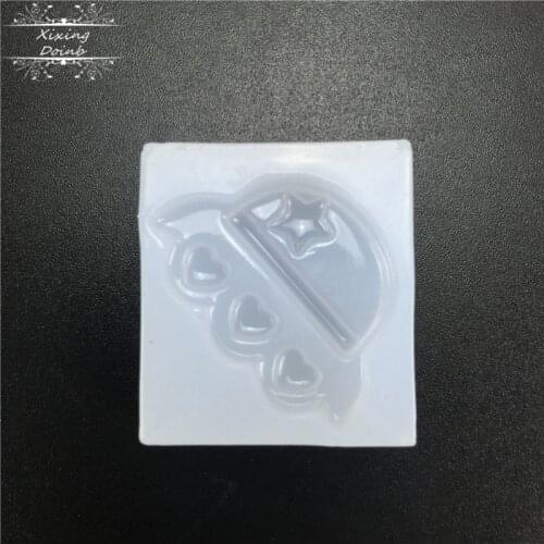 Mini spaceship shape silicone mold chocolate fudge cake decoration tool crystal drop glue making tool DIY resin mold