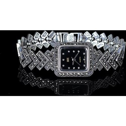 Thai silver pure handicraft womens wholesale S925 pure silver bracelet watch business
