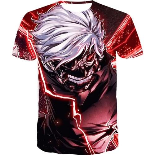 Tokyo Ghoul 3D Print T-shirt Men Women Horror Anime Casual Shirts Ken Kaneki Printed Japan Anime Clothes Unisex Cartoon T Shirts