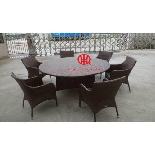 Outdoor furniture rattan round dining table and chair set,Luxury Furniture Living Room And Dining Room Set
