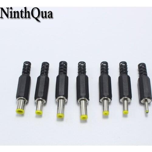 1pcs x 7 type Male DC Power Plug Yellow Head Audio Connector 6.5*4.4 5.5*2.5 5.5*2.1 5.0*3.0 4.8*1.7 4.0*1.7 2.5*0.7 mm