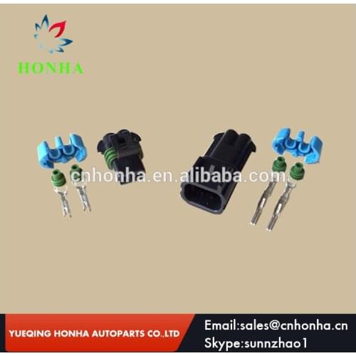 10/20/50/100 lots Auto Fan Electrical Connector With 2Pins/2.8mm Series Terminals Waterproof Sealed Connectors 15300002 15300027