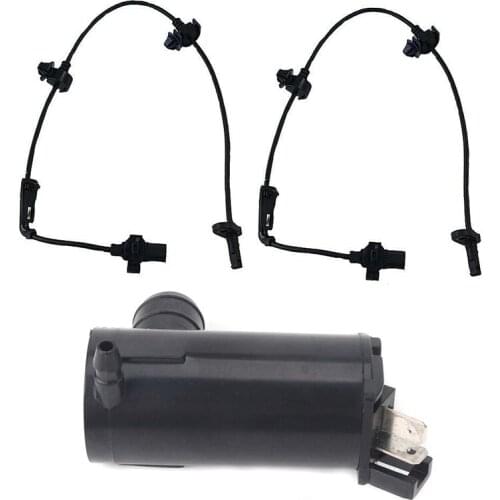 2 Pcs Front Right / Left ABS Wheel Speed Sensor & 1 Pcs Windshield Washer Pump New