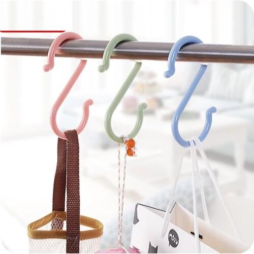 8Pcs S Shape Door Hooks Up Plastic Home Kitchen Hook Bathroom Hat Holder Multifunction Kitchen Accessories Household Products