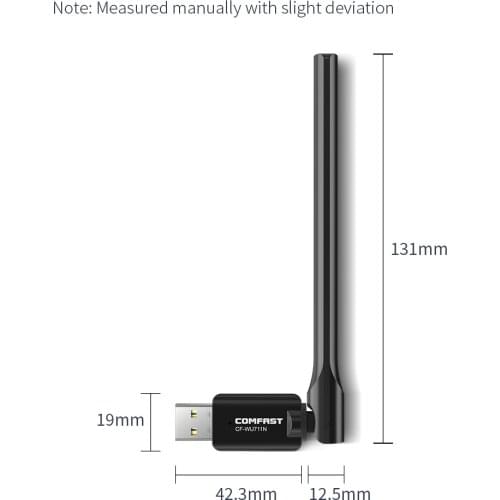802.11b/g/n USB WiFi Adapter 150Mbps Mini Wi-Fi Adapter PC Network Card WiFi Dongle with 3dBi antenna USB Ethernet wifi receiver