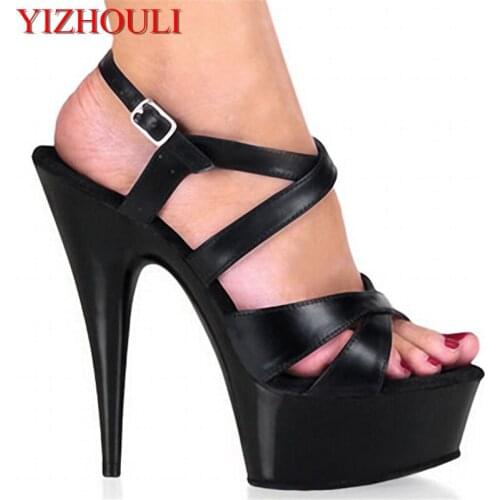 15cm high hollow out sandals Noble joker slipper marriage models show stage show the shoes