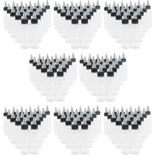 160Set 2oz Squeeze Bottles Cap Glue Applicator Sauces Salad Oil Dispenser