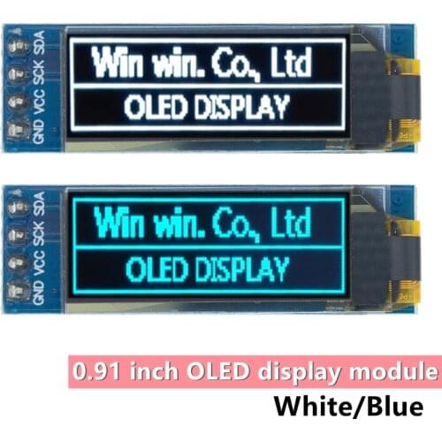 D34 10pcs 0.91 inch OLED module 0.91" white/blue OLED 128X32 OLED LCD LED Display Module 0.91" IIC Communicate