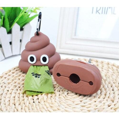 Poop Waste Bag Dispenser for Dog Waste Carrier Includes 1 Roll Pet Supply Accessory Dog Cat Small Tools Poop Bag Holder
