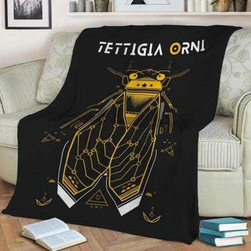 Bee Tettigia Orni Flannel Throw Blanket 3D Printed Keep Warm Sofa Child Blanket Home Decor Textiles Dream Family Gift