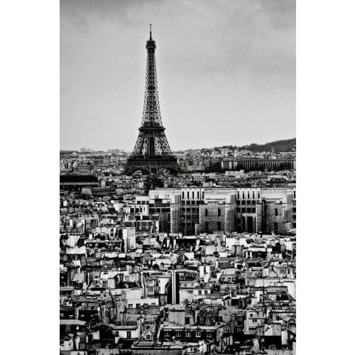 Giant black and white pictures posters unframed canvas painting Eiffel tower portrait canvas prints modern home decorative art
