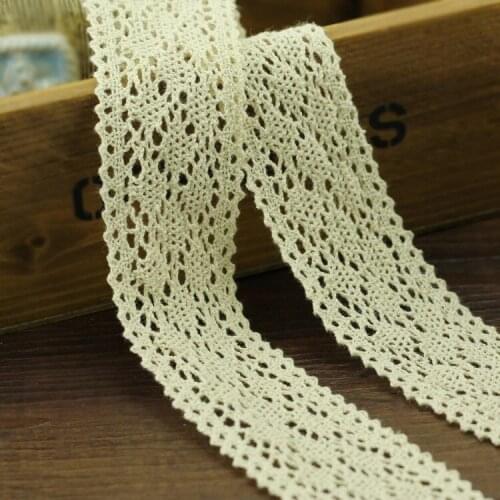 40mm Cotton lace lacework laciness Diy Handmade Patchwork Apparel Sewing Fabric Cotton Lace 5M/Lot