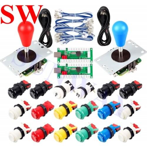 Good Quanity Arcade 5Pin Joystick Button DIY Kit for Jamma Mame Arcade Sticker Happ Style Buttons for MAME , JAMMA & Fight Stick