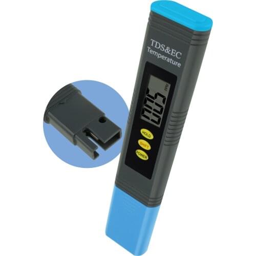 2-in-1 TDS / EC Meter Temperature Measurement with ATC Water Quality Tester for Water Analysis Hydroponics Aquaculture