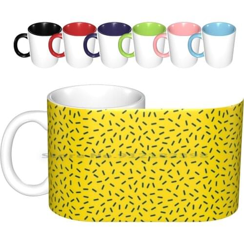 Retro 80s 1980s Vintage Pattern Ceramic Mugs Coffee Cups Milk Tea Mug 80 S 80s Retro 90s Vintage 1980s Cartoon Aesthetic