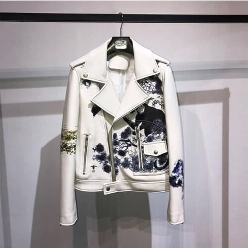 Women Abrigos Mujeres Coat Spring 2021 Genuine Leather Jacket Animal Motifs Real Sheepskin Coats Turn-Down Collar Clothes