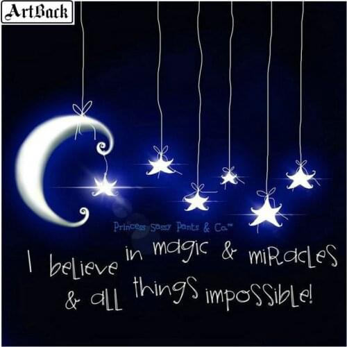 Square full 5d diamond painting star month sticker picture round drill mosaic 3d diamond embroidery crafts kit