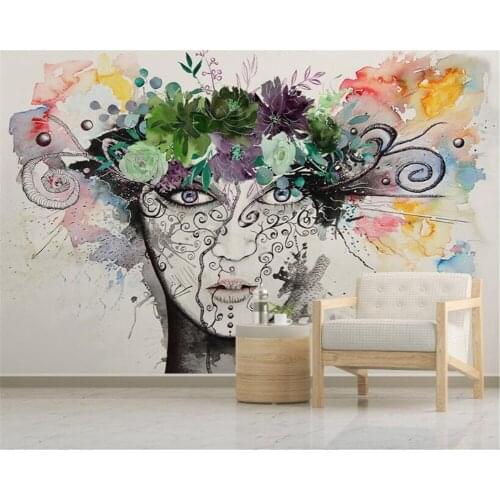 Beibehang Custom high quality wallpaper mural modern colorful sexy beauty cafe background wall wallpaper for walls 3 d behang