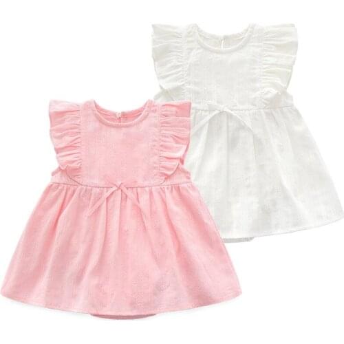 Baby Infant Girls Summer Dress Clothing Princess Fashion Cute Lovely Baptism Birthday Vestidos Tutu Newborn 0-12M Clothing 0-12M