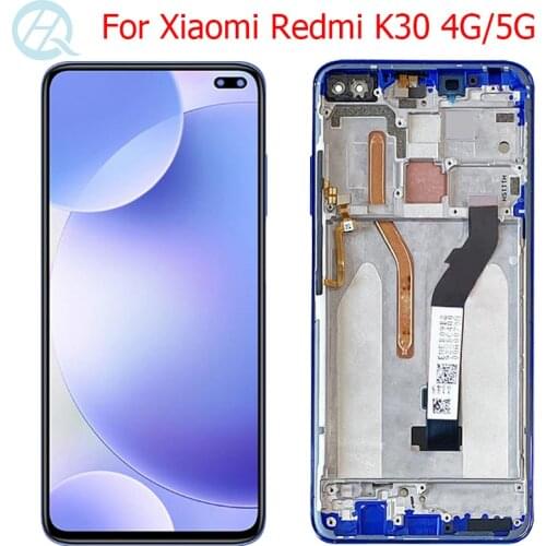 Original K30 LCD For Xiaomi Redmi K30 Display With Frame 6.67" Mi Pocophone X2 LCD Display M1912G7BE M1912G7BC Touch Screen