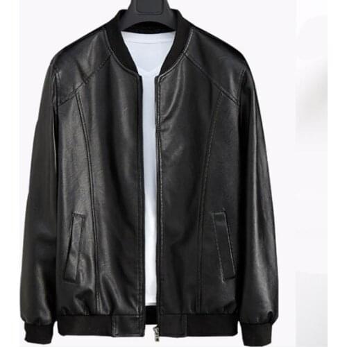 Autumn Men Leather Jackets Pockets Smart Casual Style Male PU Leather Jacket Male Outerwear Motorcycle Coats F82711