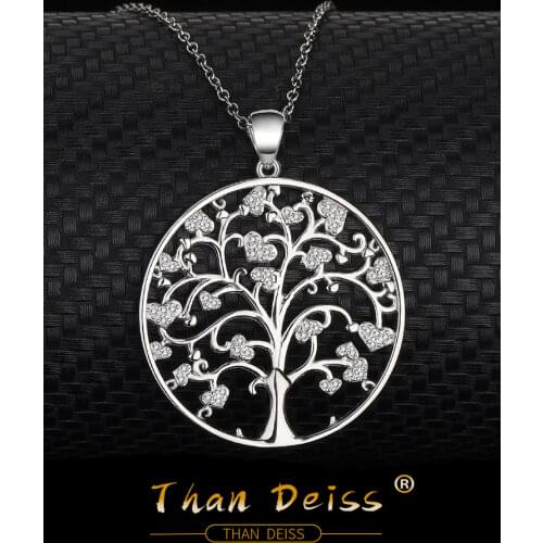 S925 Sterling Silver Round tree of life Necklace Europe And The United States Simplicity tree of Life Ladies Secklace Jewelry