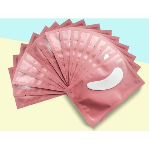 100 Pairs Eyelash Extension Paper Patches Under Eye Pads Grafted Eye Gel Sticker Lint free Lash Patch Wraps Makeup Tools