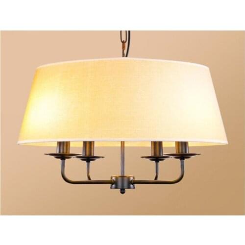 Fabric Drum Shade Pendant Lamp Home Suspension Pendant Lamps China atmosphere room lighting Bedroom Pendant Lighting PA0396