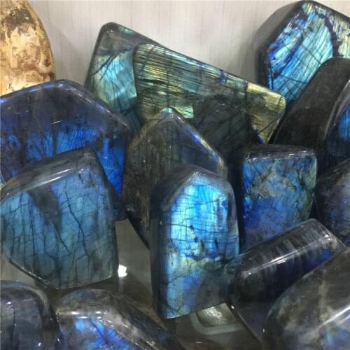 Natural moonstone labrador stone spectral stone and other mineral crystal specimens teaching specimens feng shui home decoration