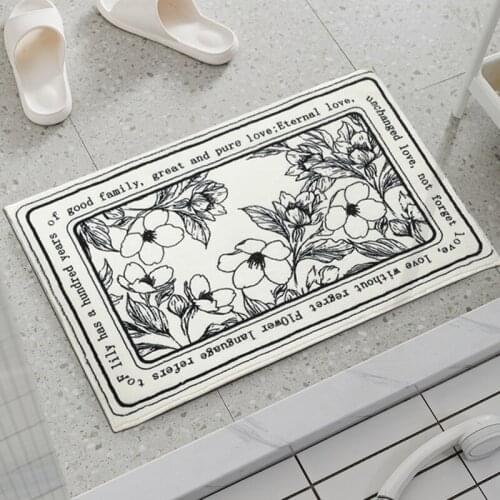 Bathroom Anti-Slip Mat Water Absortbent Floor Mat Soft Entrance Doormat for Living Room Bathtub Area Rugs Shower Toilet Foot Pad
