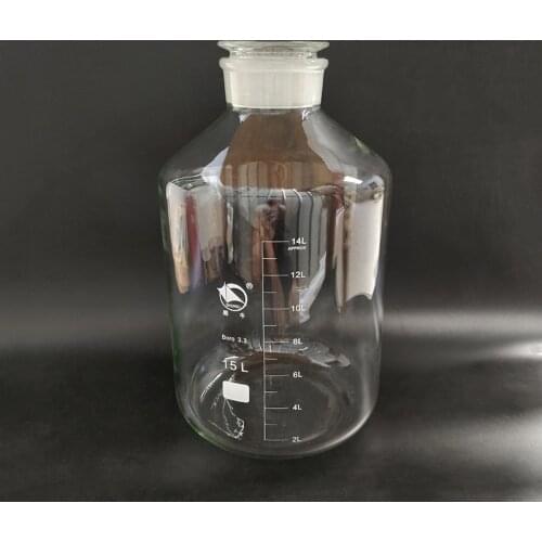 Reagent bottle,Wide mouth,Clear,Boro. 3.3 glass,Capacity 15000ml,Sample Vials