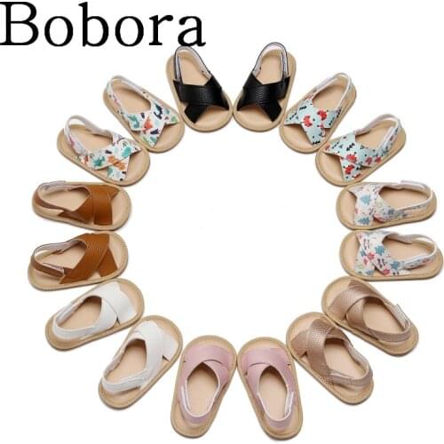 Bobora Baby Boys Roma Sandals Cross Hollow Out Soft Sole Summer Beach Shoes First Walkers