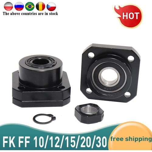 3PCS FK FF Screw Support FK12 FK10 FK15 FK20 FF12 SFU2005 Ball Screw End Support for CNC parts for RM1204 SFU1605