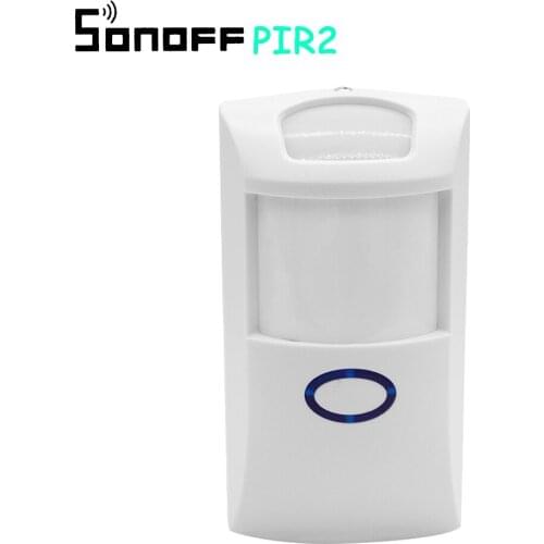 SONOFF PIR2 Wireless Dual Infrared Detector 433Mhz RF PIR Motion Sensor Smart Home Automation Security Alarm System for Alexa