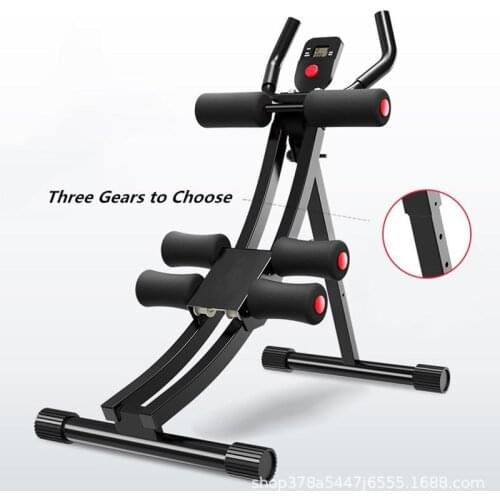 Gym Fitness Abdominal Coaster Waist Exercise Total Crunch Machine fo Body Building Abdomen Muscle Training Equipment With Handle