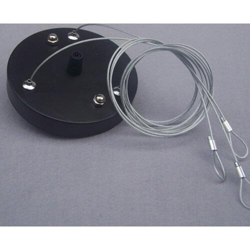 Thickening Black ceiling plate lamp base pendant lighting chassis with 1meter Steel wire bearing light fittings 20pcs