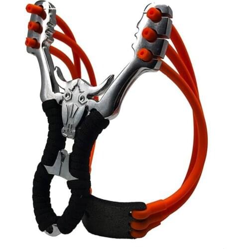 High quality outdoor hunting shooting alloy slingshot wristband bow with quality rubber match shooting game 2020 new