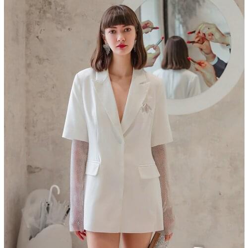 YIGELILA Fashion Women White Coat Elegant Chic Coat Outerwear Jacket 65949